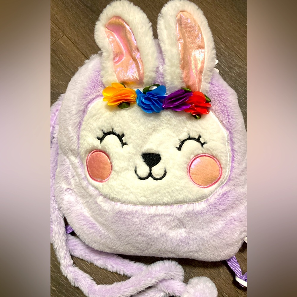 Bunny back with blanket